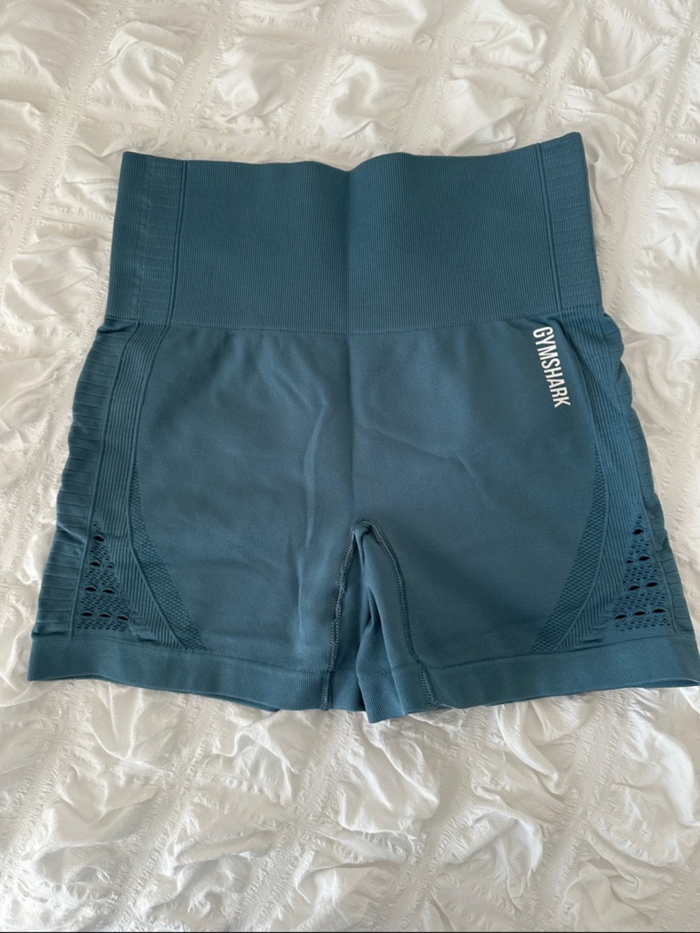 Gymshark Teal-Blue High Waist Seamless Bike Shorts